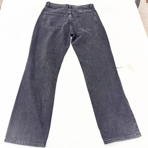 Reformation Cynthia High Rise Straight Jeans Charcoal Black Denim Jeans Size 28 - Picture 3 of 10